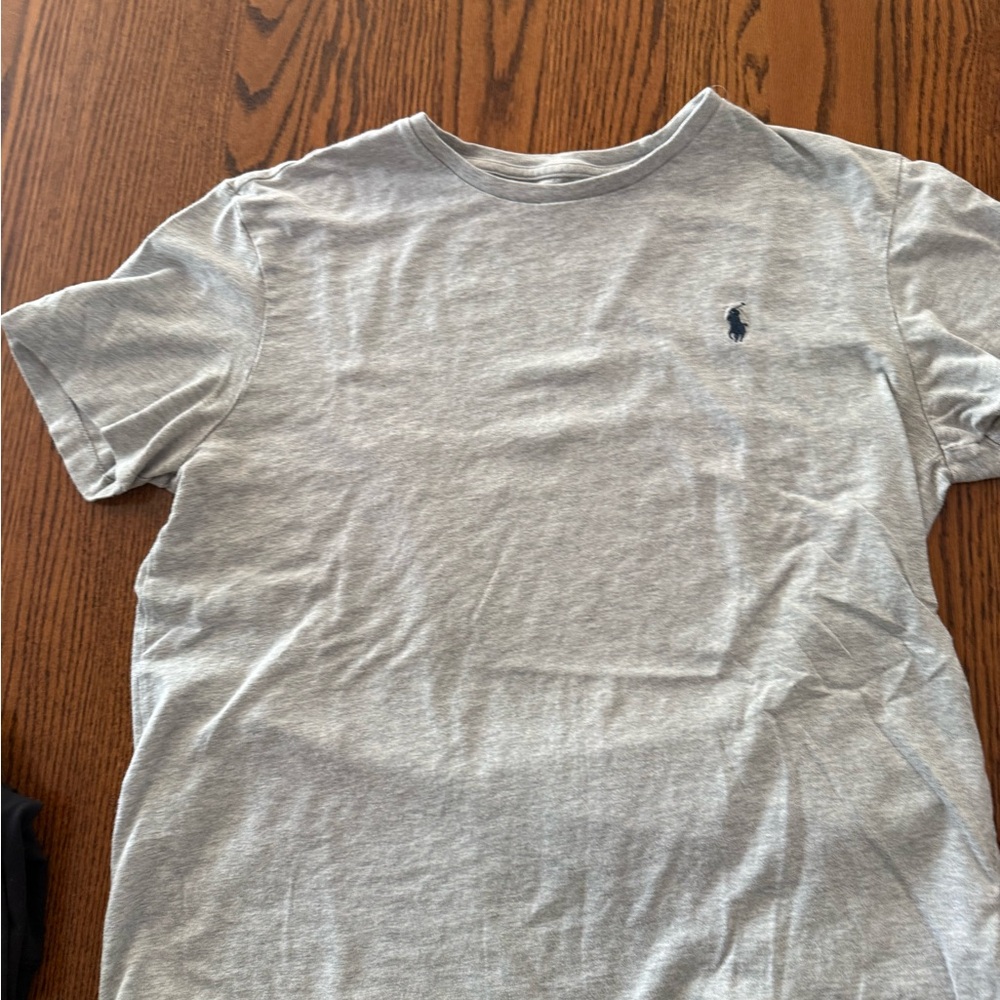 Cotton Polo by Ralph Lauren Light Gray Short Sleeve Tee